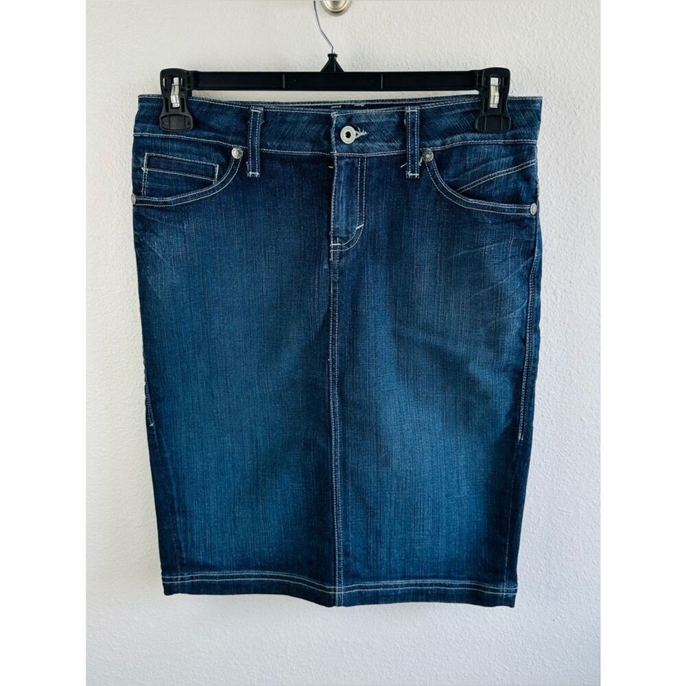 Antik Denim Pencil Skirt Size 28 Embellished Pockets Western Rodeo Cowgirl